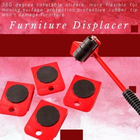 Furniture Displacer 5 in 1 Heavy Duty Mobile Object Moving Tool for Heavy Objects Furniture Lifting and Moving Tool Furniture Slides Kit