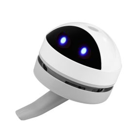 USB Rechargeable Cute Robot Shape Portable Cartoon Mini Desktop Vacuum Cleaner Crumb Dust Sweeper; Small Desk Office Table Tabletop Computer Keyboard