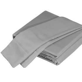 Luxuriously Soft 100% Viscose Derived from Bamboo 4-Piece Sheet Set, Oeko-TEX Certified, King - Silver Grey