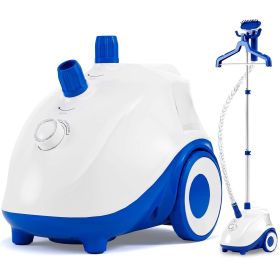 Standing Garment Steamer, 1500W Powerful Steamer for Clothes with Roll Wheels, 1.7L Water Tank for 55 Min Continuous Steaming