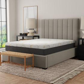 12" Copper Gel Cooling Memory Foam Mattress with Edge Support and Air Grid Base King Split Head