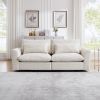 Beige Corduroy Sofa Couch, Deep Seat Couches for Modern Living Room/Apartment/Office