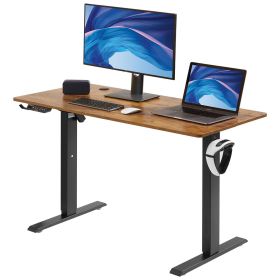 VEVOR Height Adjustable Desk, 47.2 x 23.6 in, 3-Key Modes Electric Standing Desk, Whole Piece Desk Board, Sturdy Dual Metal Frame