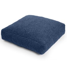 Jaxx Brio Large DÃ©cor Floor Pillow / Meditation Yoga Cushion, Shearling Faux Lamb, Indigo