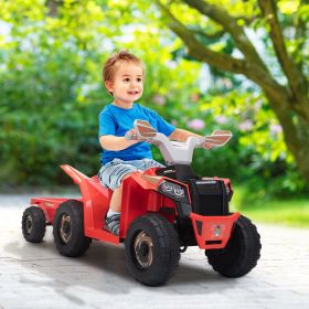 Children's Beach Car - with Trailer - Red