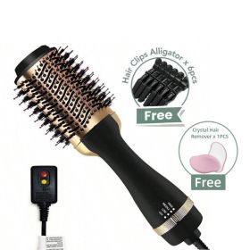 One Step Hair Dryer and Volumiser 1000W Blow Dryer Brush Hot Air Styling Brush Professional Hair Straightener Curler Travel Friendly Heated Hairbrush