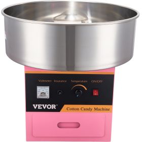 VEVOR Electric Cotton Candy Machine, 1000W Candy Floss Maker, Commercial Cotton Candy Machine with Stainless Steel Bowl, Sugar Scoop, and Drawer