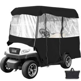 VEVOR Golf Cart Enclosure, 4-Person Golf Cart Cover, 4-Sided Fairway Deluxe, 300D Waterproof Driving Enclosure with Transparent Windows, Fit for EZGO