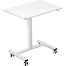 VEVOR Mobile Standing Desk, 28"-44" Gas-Spring Height Adjustable Sit-Stand Desk