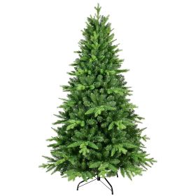 5FT PE/PVC Mixed Automatic Christmas Tree With Lights Xmas Decoration Light Up Holiday Season