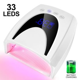 Rechargeable Nail Lamp Professional Gel Polish Dryer Lamps 33LED Light for Nails Manicure Machine Cordless Nail UV Lamp