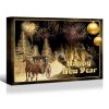 Framed Canvas Wall Art Decor Painting For New Year, Golden Happy New Year Gift Painting For New Year Gift