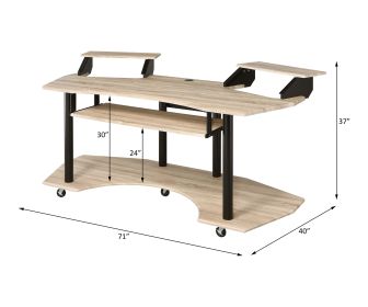 ACME Eleazar Computer Desk, Natural Oak 92892