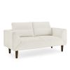 Convertible Futon Sofa Bed, Comfy Loveseat Sleeper Sofa with Adjustable Armrest, Strengthen Wood, Thick Padded Cushion