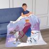 Disney Frozen Frozen Anna, Sven, And Olaf Silk Touch Sherpa Throw Blanket 50X60 Inches