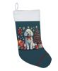 White Poodle Christmas Christmas Stocking Fireplace Hanging Stockings Christmas Season Party Decor Family Holiday Decorations