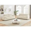 86.5 inch Sofa Couch- Deep Seat Sofa with two storage spaces, T-Pyce Charging Ports , USB Charging Ports & 2 Cup ,Corduroy 3 Seater Couch