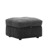 87.7" Sectional Sofa Cozy Teddy Fleece Fabric Sectional Sofa Couch with Two USB Ports a Movable Storage Ottoman and Two Lumbar Pillows for Living Room