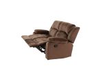 Motion Loveseat 1pc Living Room Furniture Chocolate Padded Suede Plush Cushion Couch Metal Reclining