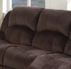 Motion Loveseat 1pc Living Room Furniture Chocolate Padded Suede Plush Cushion Couch Metal Reclining