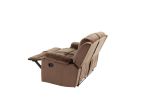 Motion Loveseat 1pc Living Room Furniture Chocolate Padded Suede Plush Cushion Couch Metal Reclining