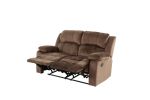 Motion Loveseat 1pc Living Room Furniture Chocolate Padded Suede Plush Cushion Couch Metal Reclining