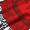 Blancho Bedding -Pa-a66-1 Red Big Butterfly & Flower Elegant exquisitely Soft Tassel Ends Pashmina/Shawl/Scarf