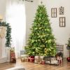 6FT PE/PVC Mixed Automatic Christmas Tree With Lights Xmas Decoration Light Up Holiday Season