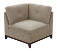 Camel Chenille Fabric Modular Sectional 6pc Set Living Room Furniture Corner L-Sectional Couch 2x Corner Wedge 2x Armless Chairs and 2x Ottomans Tufte