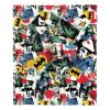 DC Comics Batman Silk Touch Throw Blanket, 50" x 60", Sticker Collage