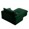 Green Corduroy Sofa Couch, Modular Couch with Storage Ottoman, Couch Deep Seat Couches for Modern Living Room/Apartment/Office