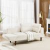 Convertible Futon Sofa Bed, Comfy Loveseat Sleeper Sofa with Adjustable Armrest, Strengthen Wood, Thick Padded Cushion