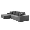 Sectional Couch corduroy Covers 2 pcs L Shape Sectional Sofa Couches for Living Room, Bedroom, Salon, 2 PC Free Combination,
Grey.