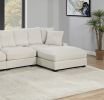 Contemporary Beige Color 6pc Modular Sectional Set Corduroy Couch LAF & RAF Chairs 2x Armless Chairs 2x Ottomans Living Room Furniture