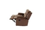 Motion Loveseat 1pc Living Room Furniture Chocolate Padded Suede Plush Cushion Couch Metal Reclining