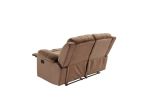 Motion Loveseat 1pc Living Room Furniture Chocolate Padded Suede Plush Cushion Couch Metal Reclining