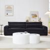 104.72 inch Fabric Couches for Living Room, Mid Century Modern Sofas for Bedroom, Apartment, Office BLACK