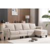 [NEW ARRIVED] [VIDEO PROVIDED] Convertible Sectional Sofa with Storage,L-shaped sofa,Four-seater sofa