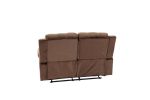 Motion Loveseat 1pc Living Room Furniture Chocolate Padded Suede Plush Cushion Couch Metal Reclining