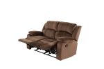 Motion Loveseat 1pc Living Room Furniture Chocolate Padded Suede Plush Cushion Couch Metal Reclining