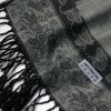 Blancho Bedding -Pa-a66-3 Dim-Grey Big Butterfly & Flower Elegant exquisitely Soft Tassel Ends Pashmina/Shawl/Scarf