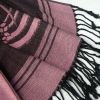 Blancho Bedding -Pa-615-2 Pink Base Flower Patterns Elegant super Soft Woven Tassel Ends Pashmina/Shawl/Scarve