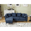 [NEW ARRIVED] [VIDEO PROVIDED]L Shaped Sectional Sofa , Convertible Storage Ottoman,Chenille ,Square Arm, Modern Tufted Couch ,3 Seater, And Nailhead