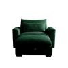 Green Corduroy Sofa Couch, Modular Couch with Storage Ottoman, Couch Deep Seat Couches for Modern Living Room/Apartment/Office