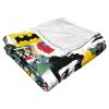 DC Comics Batman Silk Touch Throw Blanket, 50" x 60", Sticker Collage