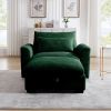 Green Corduroy Sofa Couch, Modular Couch with Storage Ottoman, Couch Deep Seat Couches for Modern Living Room/Apartment/Office