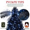 9ft Pre-Lit Black Christmas Tree, Full Halloween Xmas Artificial Tree 3176 Branch Tips, 750 Lights, Metal Hinges, Foldable Base