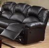 New Contemporary Motion Sofa 1pc Couch Living Room Furniture Black Bonded Leather