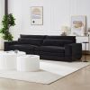 104.72 inch Fabric Couches for Living Room, Mid Century Modern Sofas for Bedroom, Apartment, Office BLACK