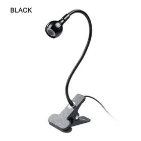 USB Desktop Mini Nail Lamp Portable Clip-On Flexible Bright Led UV Lamp Adjustable Glue Dryer Machine for Drying Polish (Color: Black)